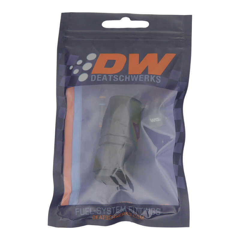 DeatschWerks 8AN Female Swivel Straight Hose End CPE - Anodized Matte Black Fittings DeatschWerks