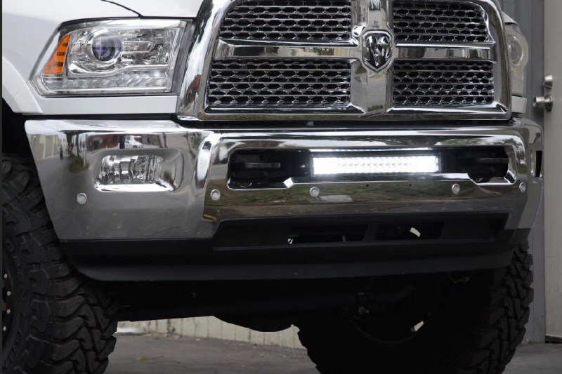 Cali Raised 10-18 Dodge Ram 2500/3500 22 Bumper Hidden Led Light Bar Brackets Kit For - W/ 5D Opti Light Bars & Cubes Cali Raised LED