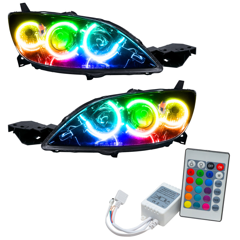 Oracle 04-09 Mazda 3 SMD HL - 4DR - Halogen Style - ColorSHIFT w/ Simple Controller Headlights ORACLE Lighting