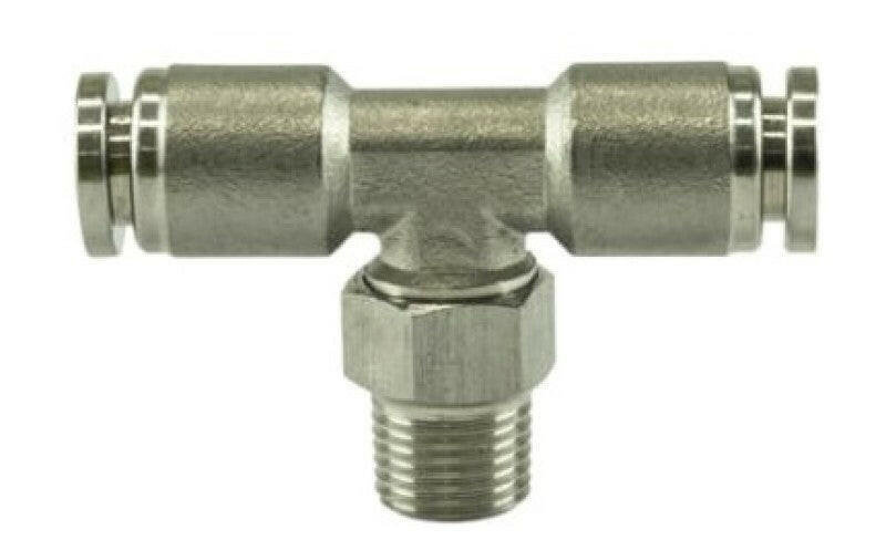 Turbosmart 1/8 NPT to TEE 1/4 Pushloc Stainless Steel Fittings Turbosmart