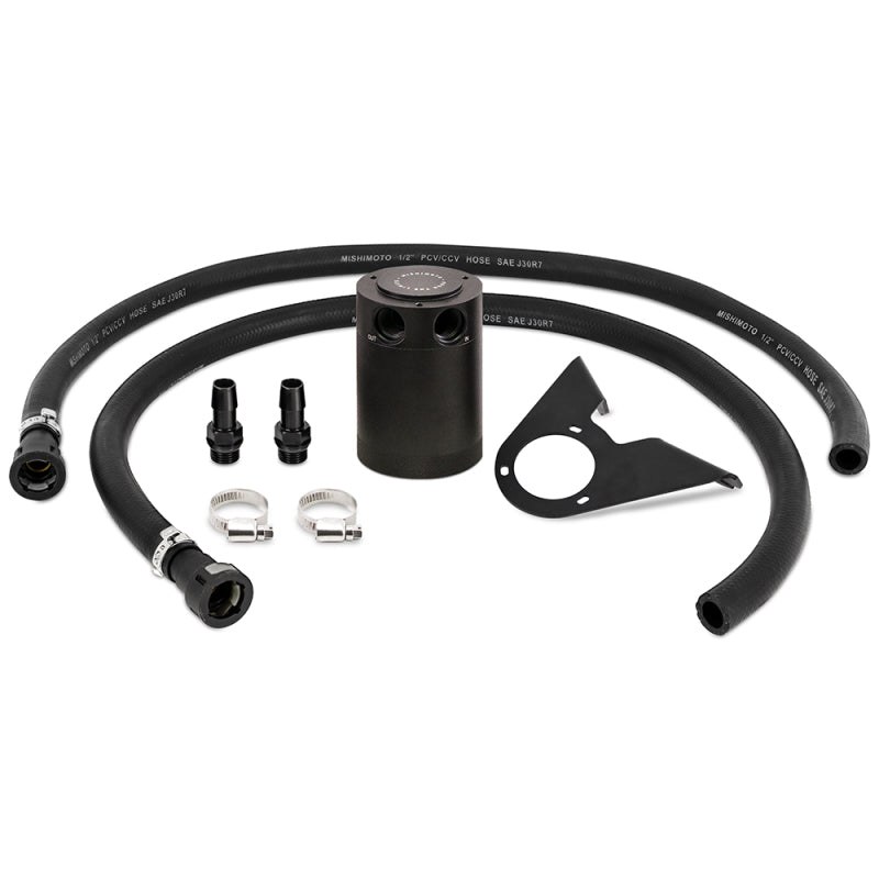 Mishimoto 2021+ Ford Bronco 2.3L Baffled Oil Catch Can - PCV Side - Black Oil Catch Cans Mishimoto