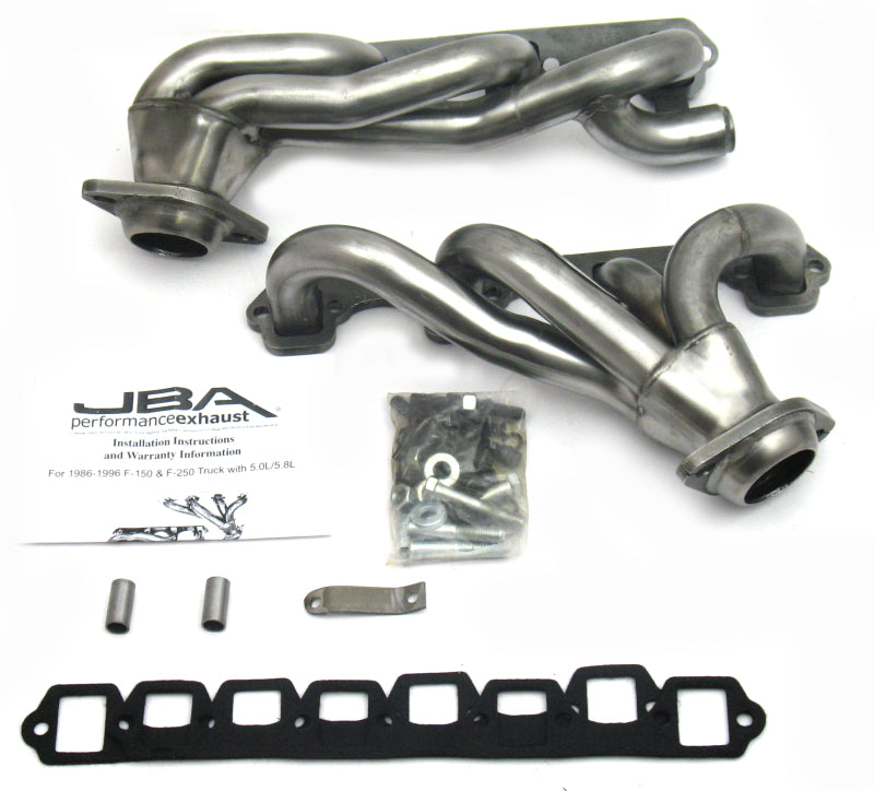 JBA 87-96 Ford F-150 5.8L SBF 1-5/8in Primary Raw 409SS Cat4Ward Header Headers & Manifolds JBA
