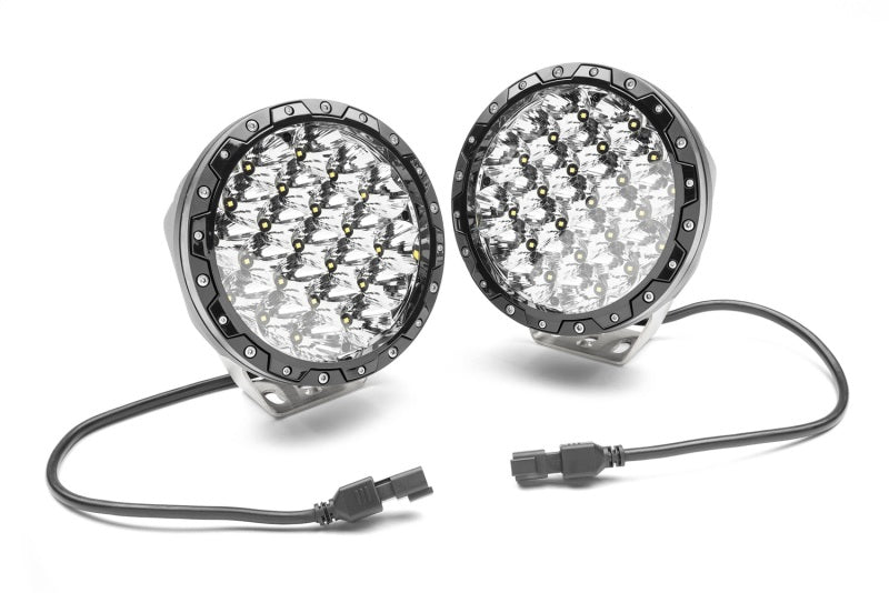 Rugged Ridge Universal 7in. Round LED Driving Light - Pair Light Bars & Cubes Rugged Ridge