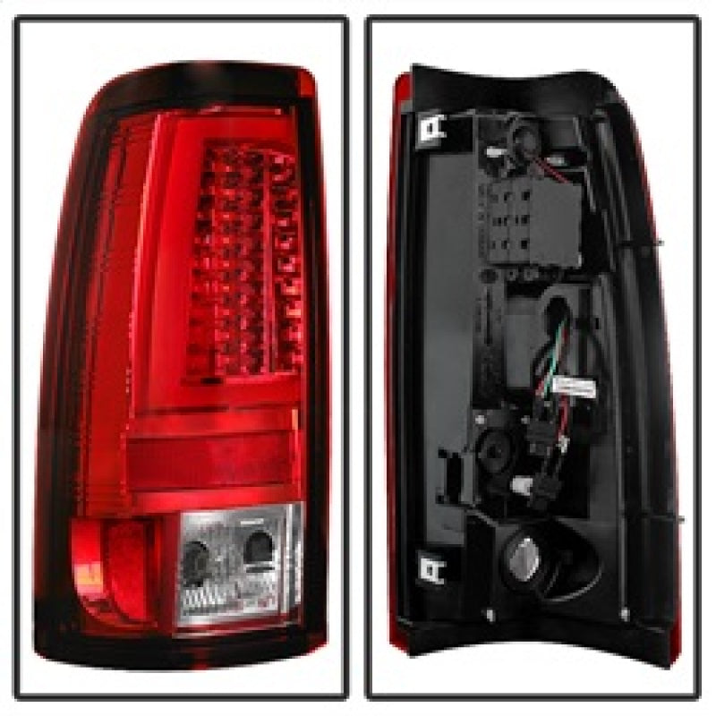 Spyder Chevy Silverado 1500/2500 99-02 Version 2 LED Tail Lights - Red Clear ALT-YD-CS99V2-LED-RC Tail Lights SPYDER