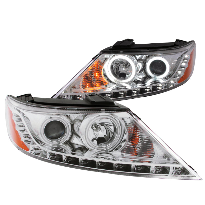 ANZO 2011-2013 Kia Sorento Projector Headlights w/ Halo Chrome (CCFL) Headlights ANZO