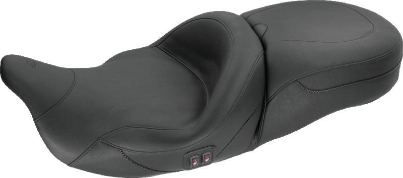 Mustang 08-21 Harley Electra Glide, Rd Glide, Rd King, Str Glide Touring Heated 1PC Seat - Black One-Piece Motorcycle Seats Mustang Motorcycle