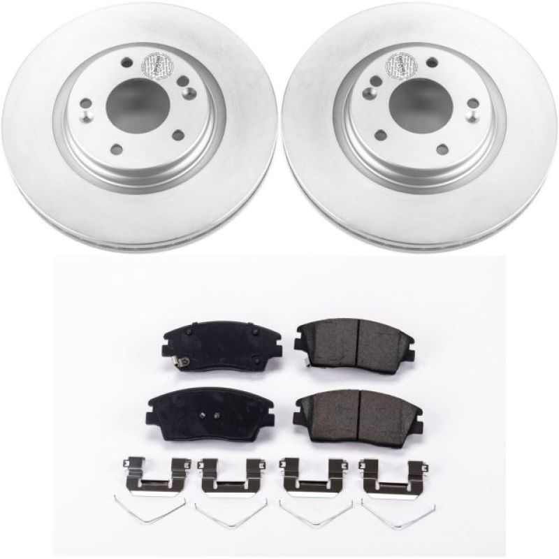 Power Stop 17-19 Hyundai Elantra Front Z17 Evolution Geomet Coated Brake Kit Brake Kits - Performance Blank PowerStop