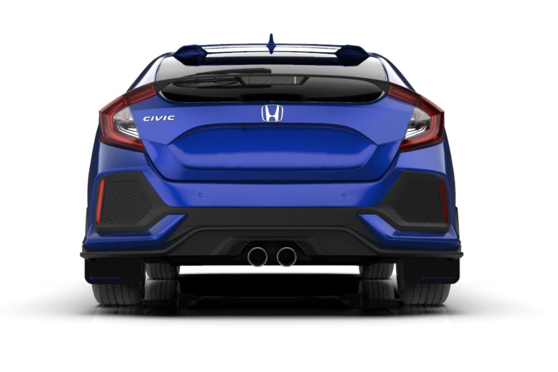 Rally Armor 17-21 Honda Civic EX/EX-L/LX (Hatchback) Black UR Mud Flap Dark Grey Logo Mud Flaps Rally Armor