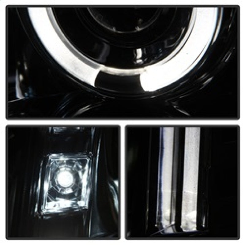 Spyder GMC Yukon 07-14/GMC Yukon XL 07-14 Projector Headlights LED Halo LED Chrome PRO-YD-GY07-HL-C Headlights SPYDER
