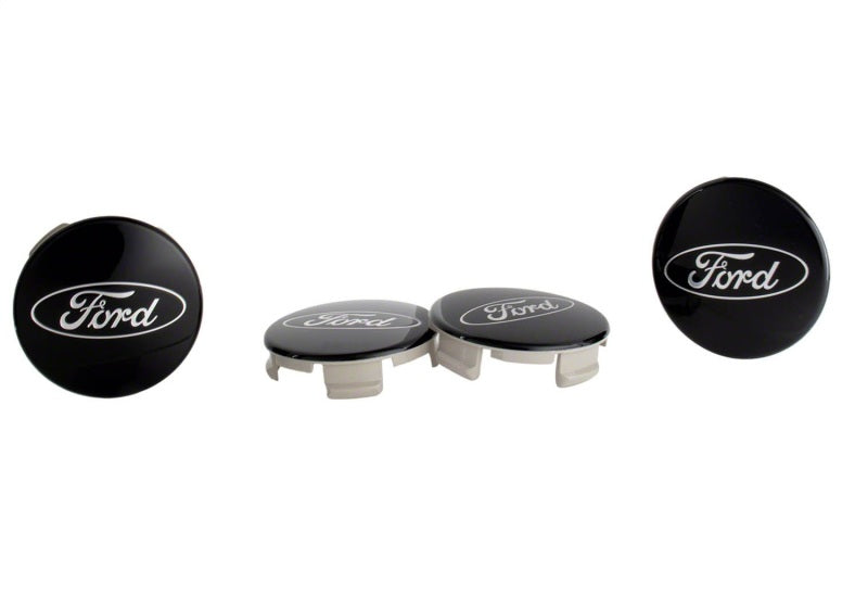 Ford Racing Ford Truck/SUV Black And Chrome Wheel Center Cap Kit Wheel Center Caps Ford Racing