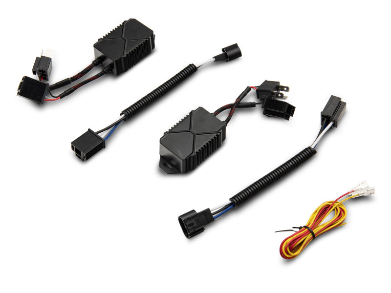 Raxiom 97-18 Jeep Wrangler TJ/JK 7-Inch LED Headlights w/ Halos- Black Housing (Clear Lens) Headlights Raxiom