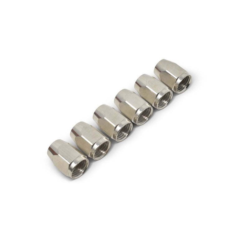 Russell Performance -3 AN Tube Nut With Integrated Tube Sleeve (Qty. 6) Fittings Russell