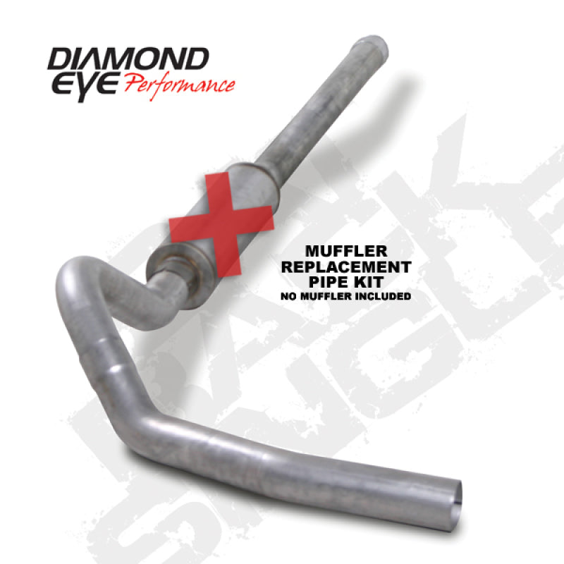Diamond Eye KIT 4in Catback Single MFLR RPLCMENT PIPE AL CHEVY/GMC 6.6L 2500/3500 2006-2007.5 Catback Diamond Eye Performance