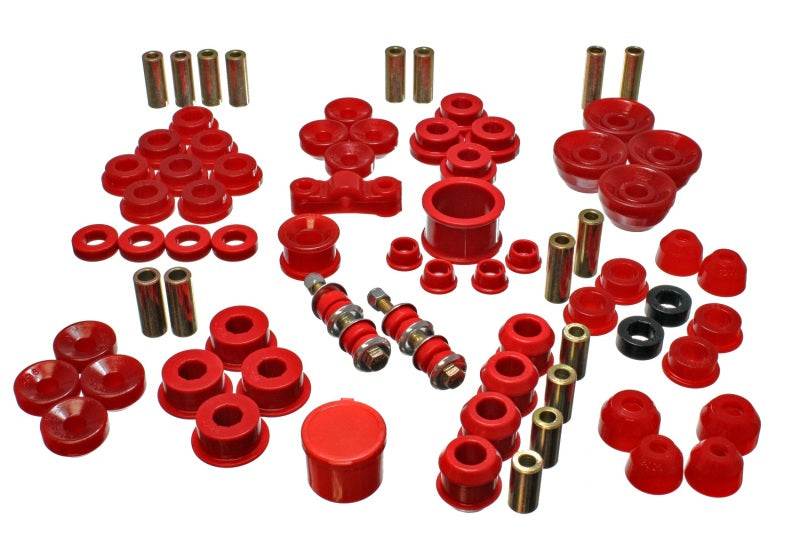 Energy Suspension 90-93 Acura Integra Red Hyper-Flex Master Bushing Set Bushing Kits Energy Suspension
