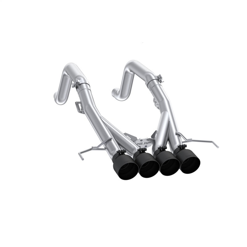 MBRP 14-19 Chevrolet Corvette 6.2L 3in Axle-Back Muffler Bypass Quad Exit Black Tips Axle Back MBRP