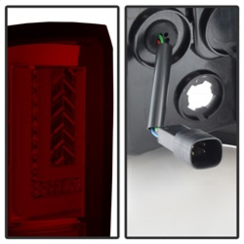 Spyder GMC Sierra 2016-2017 Light Bar LED Tail Lights - Red Clear ALT-YD-GS16-LED-RC Tail Lights SPYDER