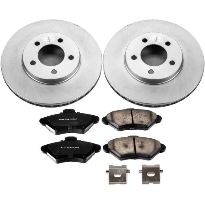 Power Stop 93-97 Ford Thunderbird Front Z17 Evolution Geomet Coated Brake Kit Brake Kits - Performance Blank PowerStop