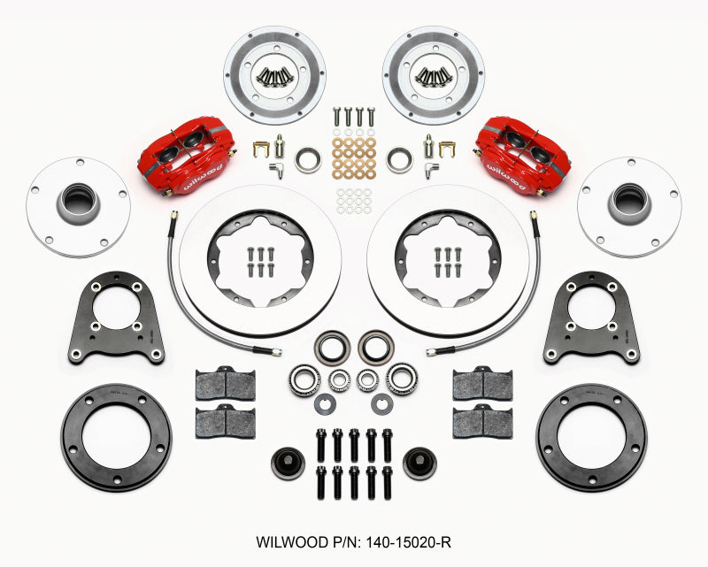 Wilwood Forged Dynalite-M Front Kit 10.75in Red 1950-1955 MG-TD/TF Big Brake Kits Wilwood