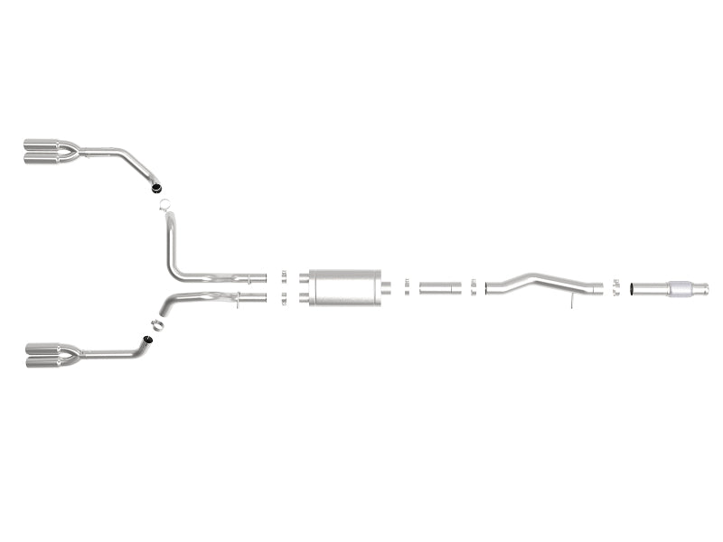 aFe Vulcan Series 4-3in 304SS Exhaust Cat-Back w/ Pol Tips 2019 GM Silverado/Sierra 1500 V8-6.2L Catback aFe
