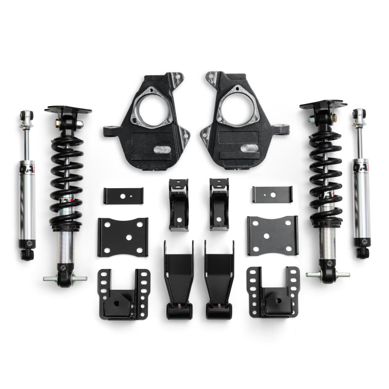 QA1 07-16 Chevrolet Silverado 2WD Lowering Kit w/ Spindles Single Adjustable 4in-6in Spindles QA1