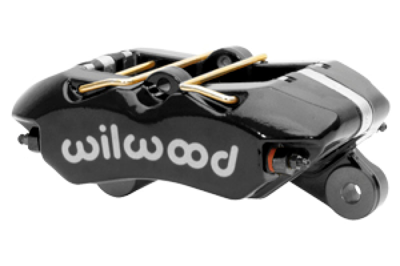 Wilwood Caliper-Forged Dynapro 5.25in Mount/ 4 - 1.98in Pistons/ .81in x 13.06in. Rotor - Black Brake Calipers - Perf Wilwood