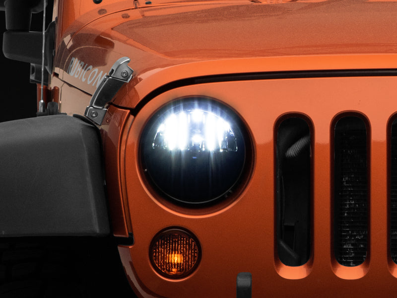 Raxiom 97-18 Jeep Wrangler TJ/JK Axial Series LED Headlights- Black Housing (Clear Lens) Headlights Raxiom