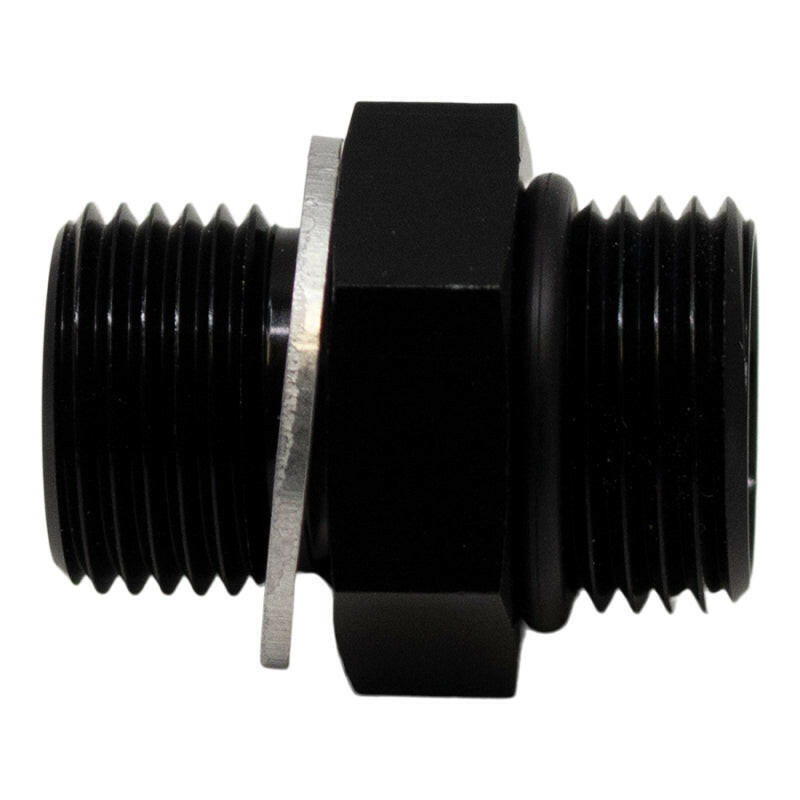 DeatschWerks 6AN ORB Male to M14 X 1.5 Metric Male (Incl O-Ring and Washer) - Anodized Matte Black Fittings DeatschWerks