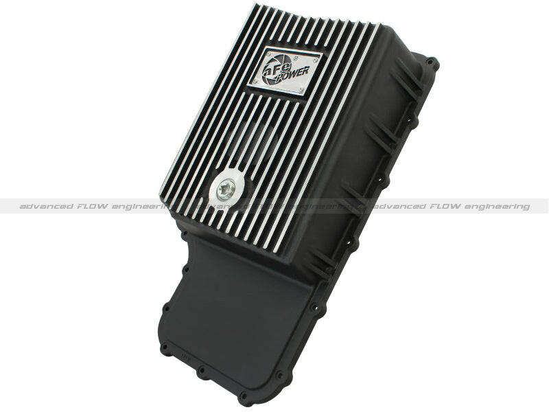 aFe Power Transmission Pan Black Machined 11-14 Ford 6R140 Trucks V8 6.7L (td) Diff Covers aFe