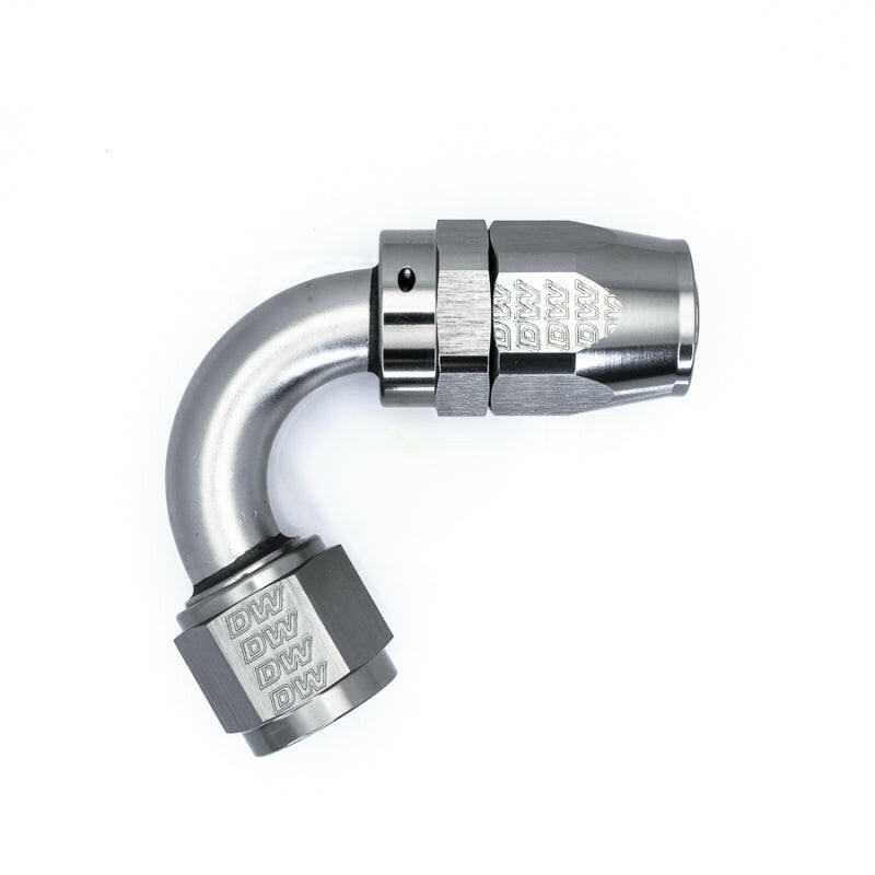 DeatschWerks 10AN Female Swivel 120-Degree Hose End CPE - Anodized Titanium Fittings DeatschWerks