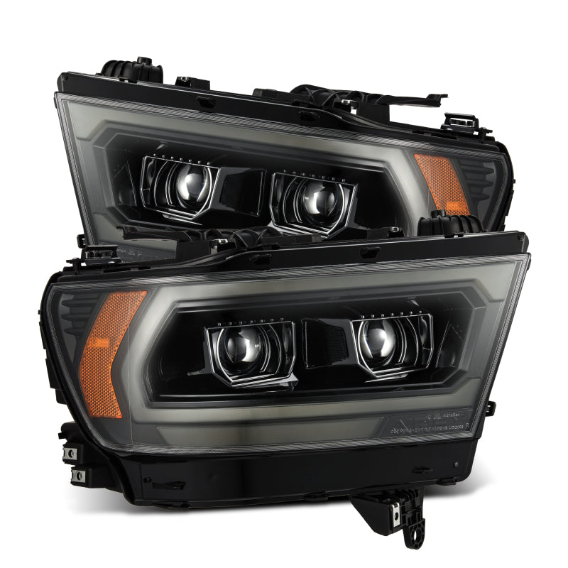 AlphaRex 19-22 Dodge Ram 1500 PRO-Series Projector Headlights Alpha Black w/Seq Signal/DRL Headlights AlphaRex
