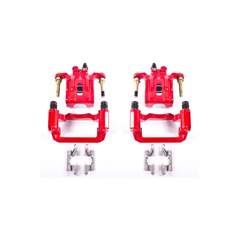Power Stop 05-12 Nissan Pathfinder Rear Red Calipers w/Brackets - Pair Brake Calipers - Perf PowerStop