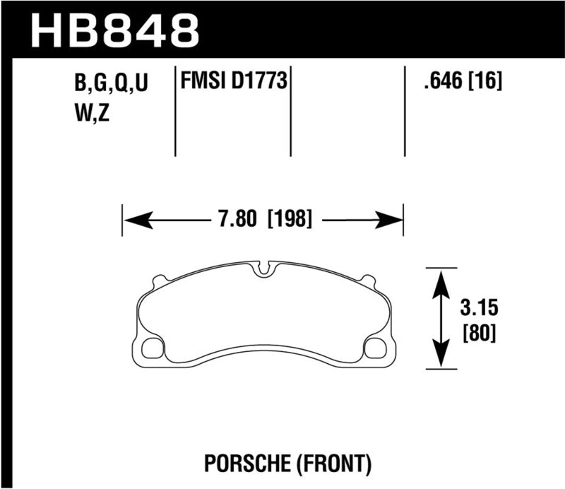 Hawk 16-19 2019 Porsche 911 4.0L (Ex. Ceramic Composite Brakes ) Street Front DTC-60 Brake Pads Brake Pads - Racing Hawk Performance