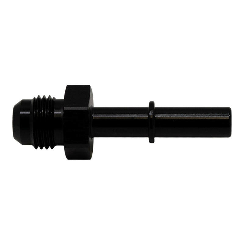 DeatschWerks 6AN Male Flare to 5/16in Male EFI Quick Connect Adapter - Anodized Matte Black Fuel Components Misc DeatschWerks
