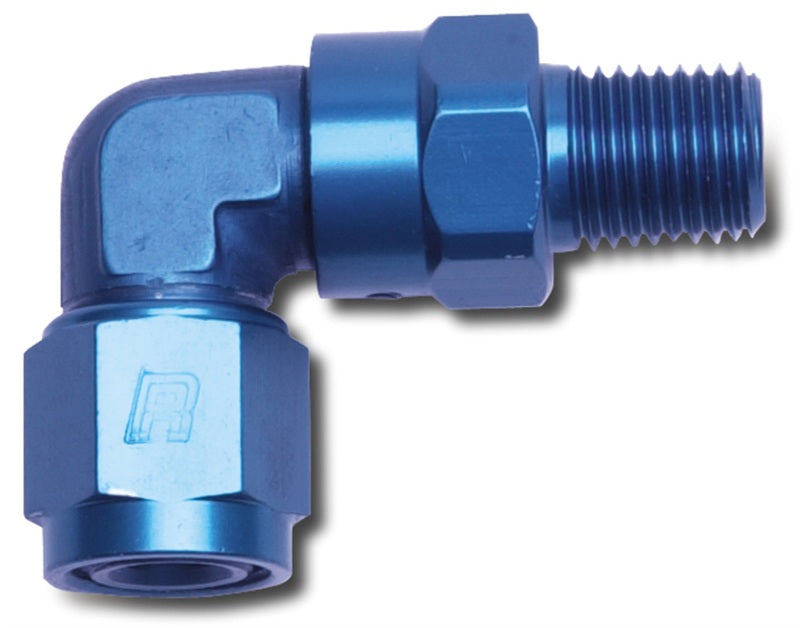 Russell Performance -12 AN 90 Degree Female to Male 1/2in Swivel NPT Fitting Fittings Russell