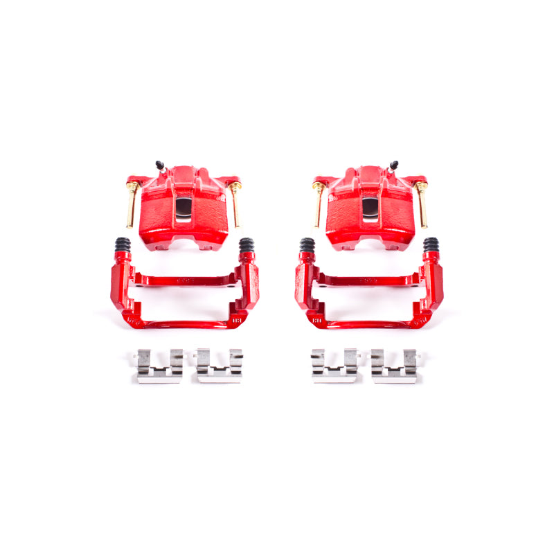Power Stop 03-07 Honda Accord Front Red Calipers w/Brackets - Pair Brake Calipers - Perf PowerStop