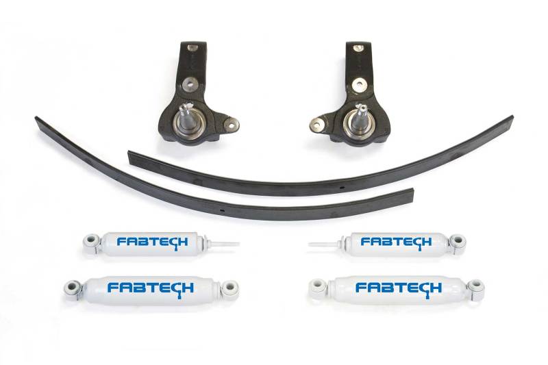 Fabtech 95.5-04 Toy Tacoma 5 Lug 2WD 3in Spindle Sys w/Perf Shks Lift Kits Fabtech