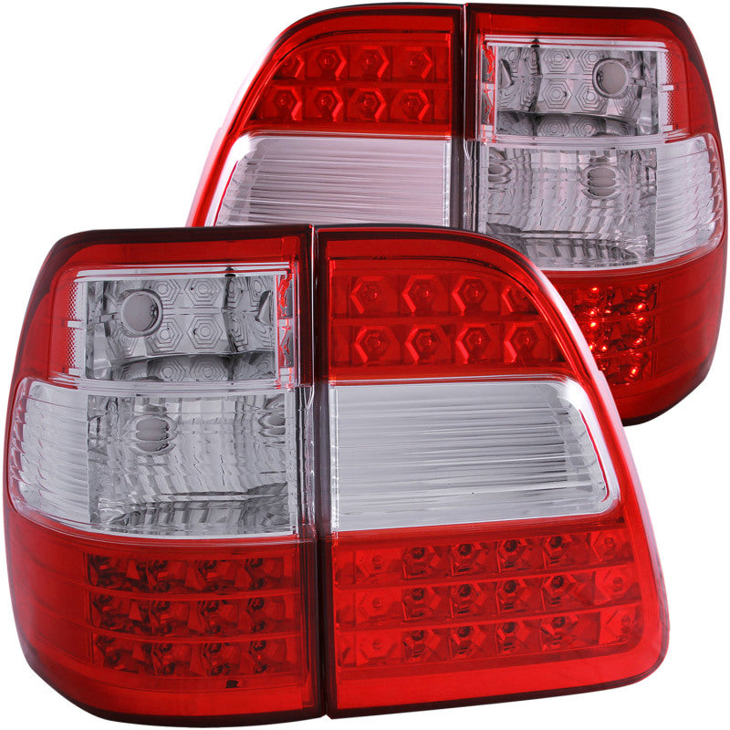 ANZO 1998-2005 Toyota Land Cruiser Fj LED Taillights Red/Clear G2 Tail Lights ANZO