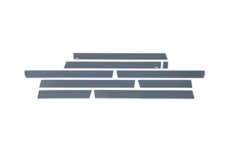 Putco 15-19 Chevy Silverado HD - Crew Cab 8ft Long Box (10pcs) Black Platinum Rocker Panels Body Armor & Rock Rails Putco