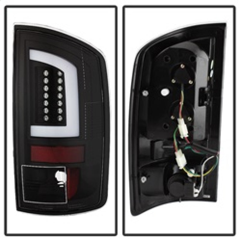 Spyder 03-06 Dodge Ram 2500/3500 V3 Light Bar LED Tail Light - Black (ALT-YD-DRAM02V3-LBLED-BK) Tail Lights SPYDER