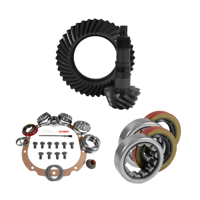 Yukon 8.8in Ford 4.11 Rear Ring & Pinion Install Kit 2.25in OD Axle Bearings and Seals Differential Install Kits Yukon Gear & Axle