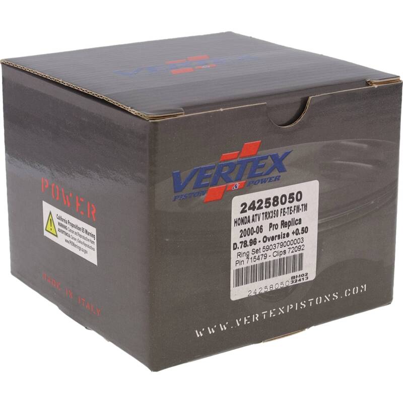 Vertex Pistons 00-06 TRX 350 FE/00-06 TRX 350 FM/00-06 TRX 350 TE Forged Replica Piston Kit Piston Sets - Powersports Vertex Pistons