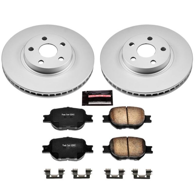Power Stop 05-10 Scion tC Front Z17 Evolution Geomet Coated Brake Kit Brake Kits - Performance Blank PowerStop