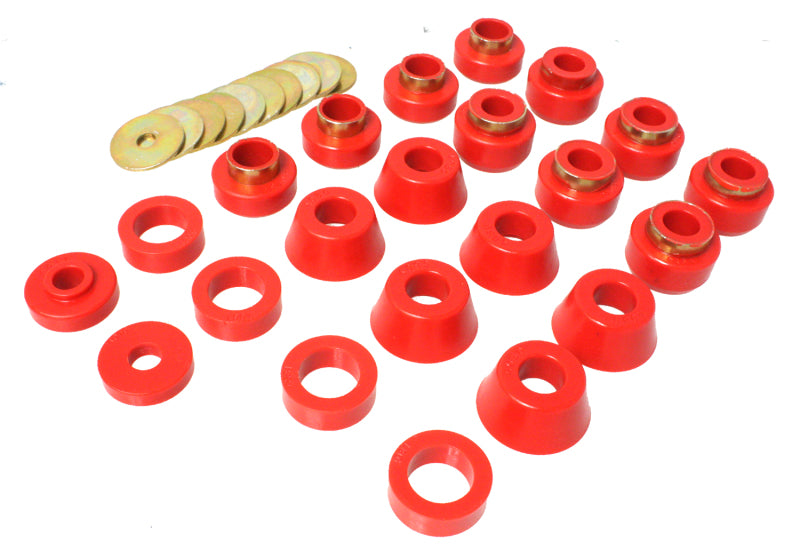Energy Suspension Body Mounts - Red Bushing Kits Energy Suspension