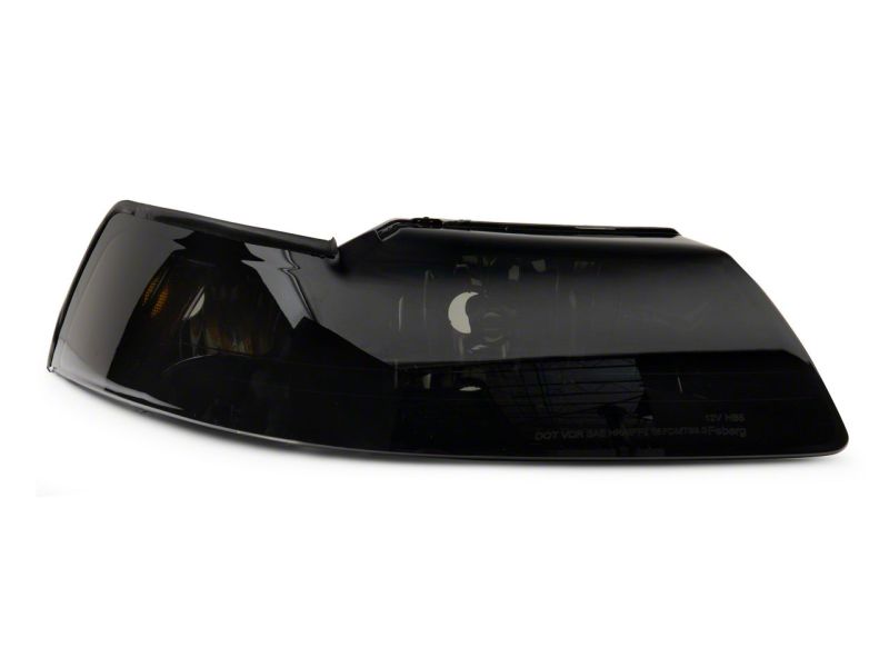 Raxiom 99-04 Ford Mustang Axial Series OEM Style Replacement Headlights- Black Housing (Smoked Lens) Headlights Raxiom