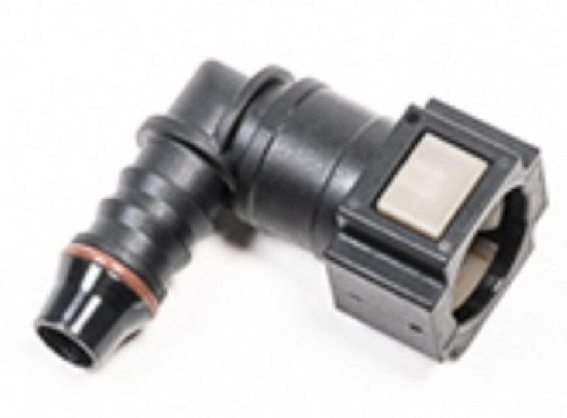 Radium 5/16in SAE Female to 90deg 3/8in Barb Fittings Radium Engineering