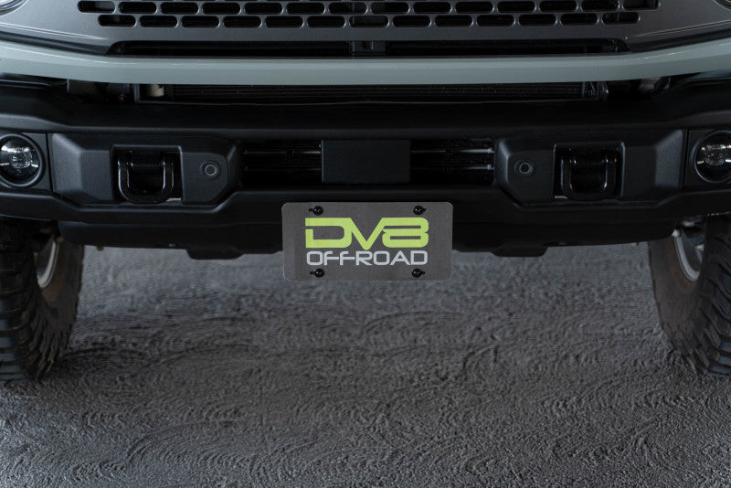 DV8 Offroad 21-23 Ford Bronco Capable Bumper Front License Plate Mount License Plate Relocation DV8 Offroad
