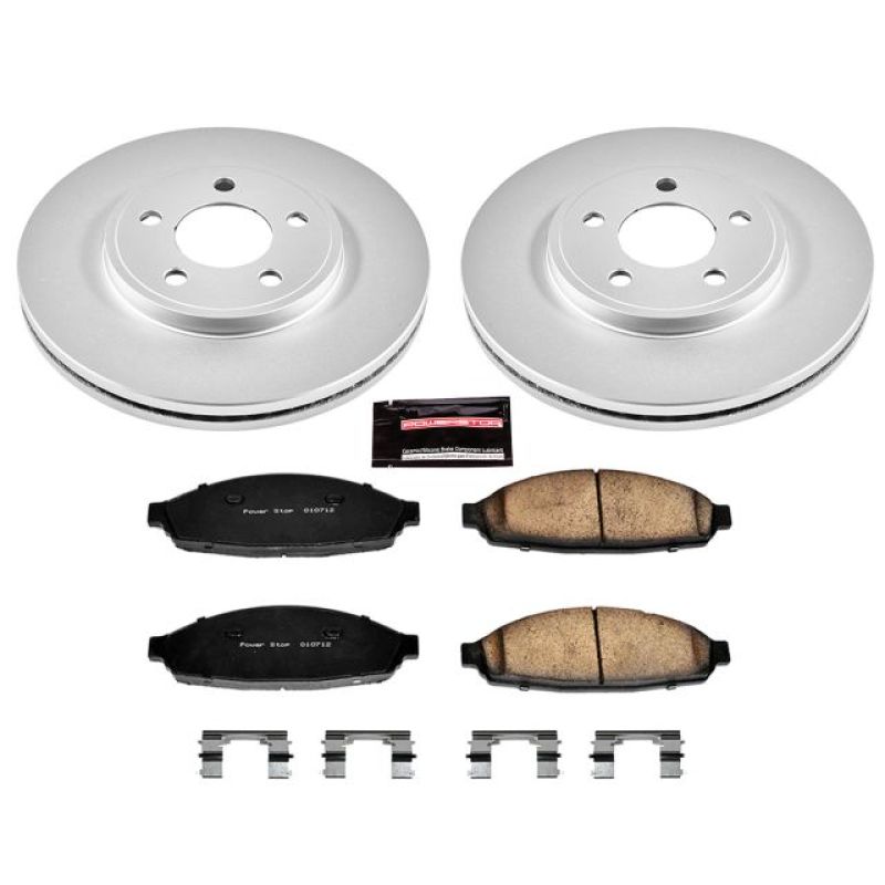 Power Stop 03-11 Ford Crown Victoria Front Z17 Evolution Geomet Coated Brake Kit Brake Kits - Performance Blank PowerStop