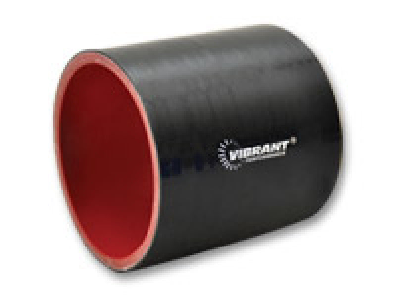 Vibrant 4.25in I.D. x 3in Long Gloss Black Silicone Hose Coupling Silicone Couplers & Hoses Vibrant