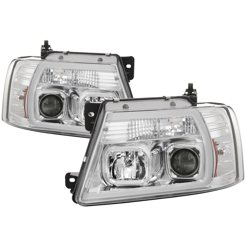 Spyder 04-08 Ford F-150 Light Bar Projector Headlights - Chrome (PRO-YD-FF15004V2-LB-C) Headlights SPYDER