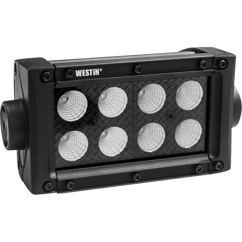 Westin B-FORCE LED Light Bar Double Row 4 inch Flood w/3W Cree - Black Light Bars & Cubes Westin